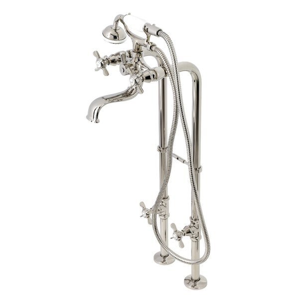 CCK246K6 Freestanding Clawfoot Tub Faucet Package with Supply Line, Polished Nickel, Kingston Brass, Mfr#: CCK246K6
